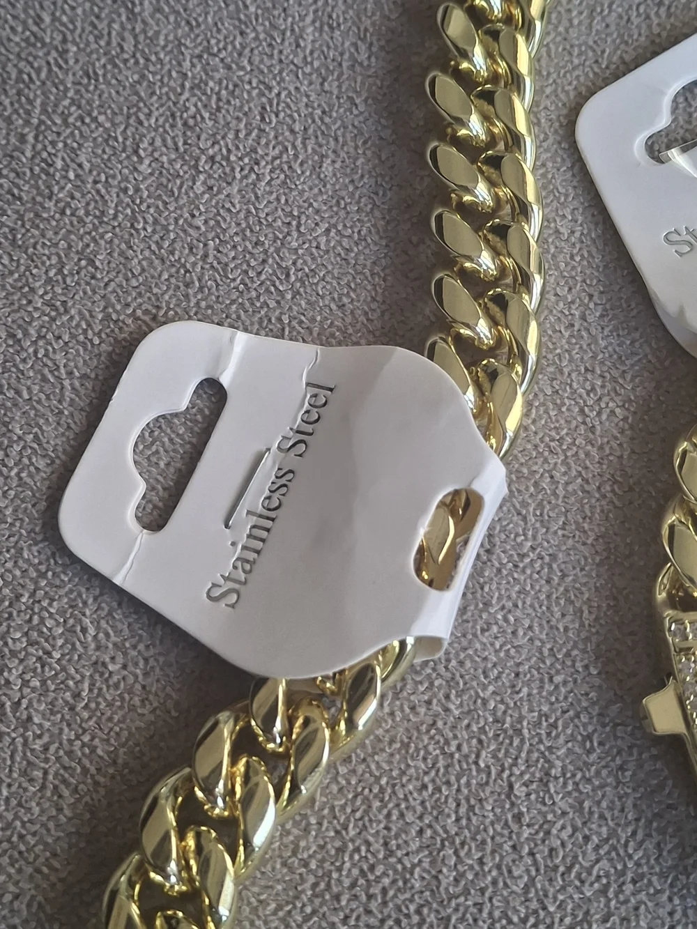 Gold-Tone Cuban Link Necklace & Bracelet Set